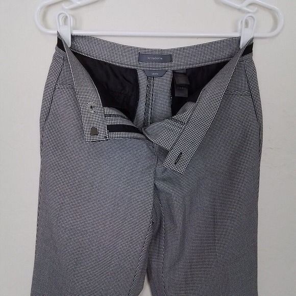 Liz Claiborne Tabitha‎ Pant 2 Petite Black White Herringbone Mid Rise Straight - Picture 6 of 15